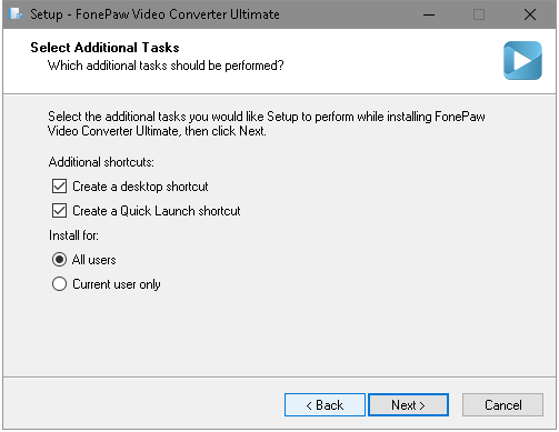 Select Additional Tasks