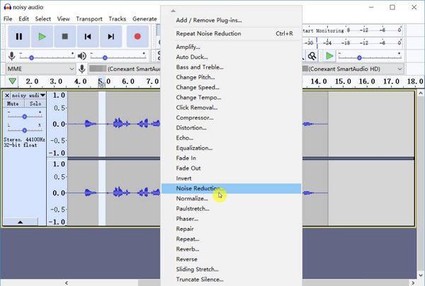 audacity noise reduction