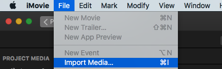 iMovie Import File