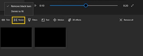 Resize Video in Windows 10 Photos