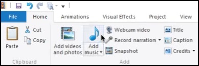 Windows Movie Maker Add Music