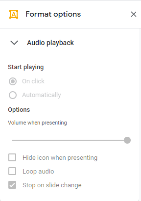 Google Drive Audio Playback