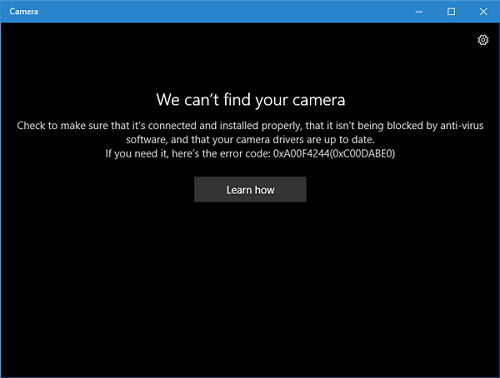 Camera doesn't work in Windows - Microsoft Support