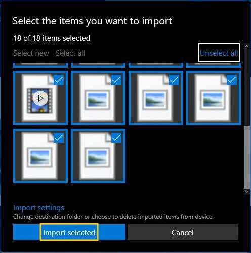 Import Android Photos to Windows