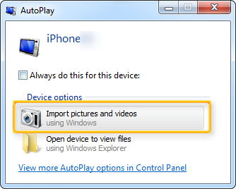 Import Photos From Autoplay