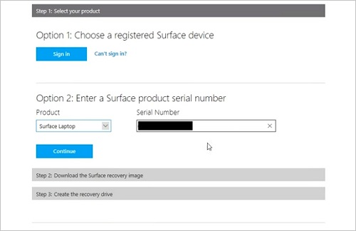 Reset surface rt to factory default