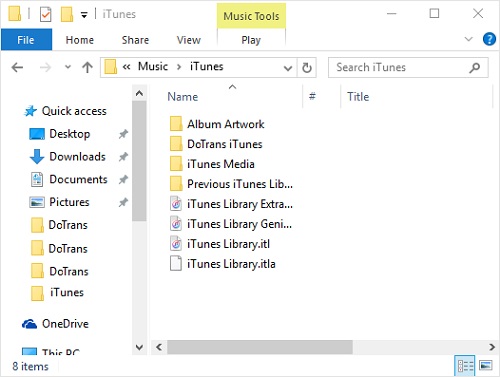 iTunes Library Location