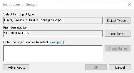 Select Users or Groups 
