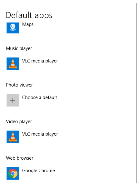 Select VLC As Default App