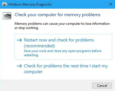 Windows Memory Diagnostic Tool