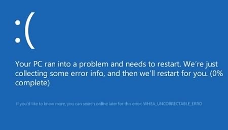 Windows Whea Uncorrectable Error
