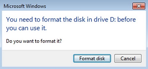 You Need to Format the Disk before You Can Use It