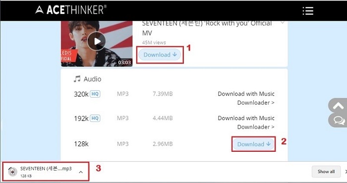 Download YouTube in MP3 Audio