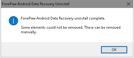 Remove FonePaw Android Data Recovery