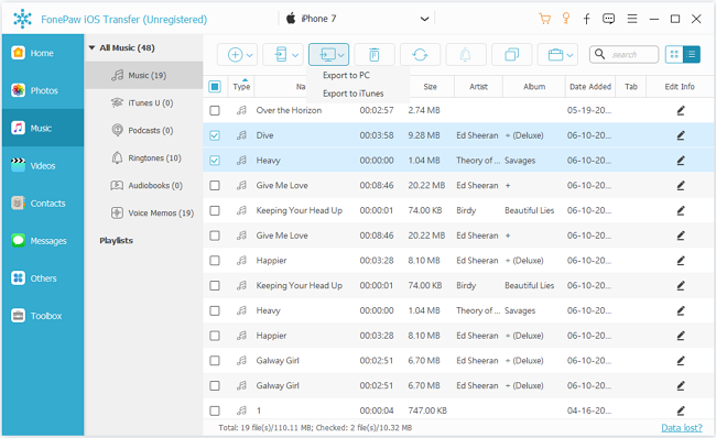 Export iPhone/iPad Data