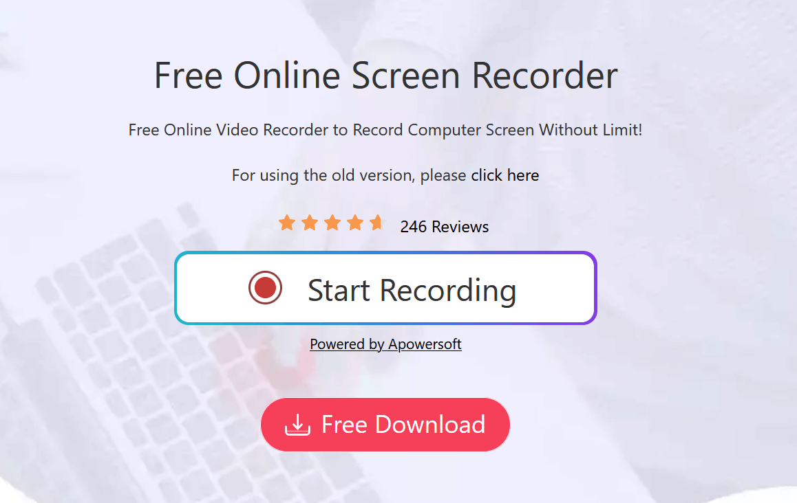 Acethinker Free Online Screen Recorder