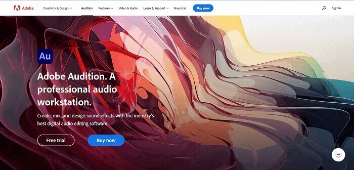 Adobe Audition Webpage