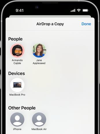 AirDrop to Transfer iPhone Message