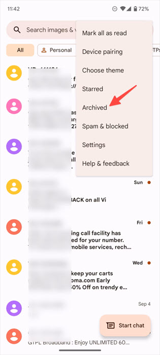 Select Archived Messages