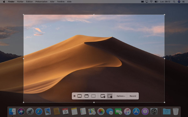 La Barre d’outils Capture d’écran sur Mac