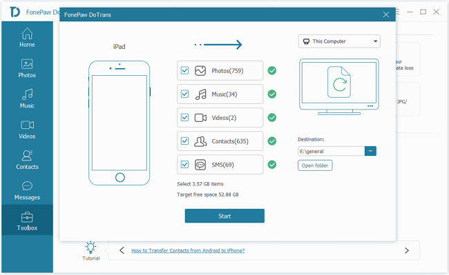 Device to Folder