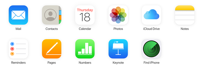 iCloud Interface