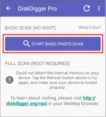 Recuperar fotos apagadas do Android com DiskDigger
