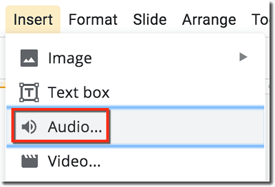 Insert Recording to Google Slides