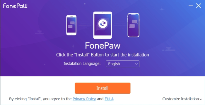 Install FonePaw iPhone Data Recovery