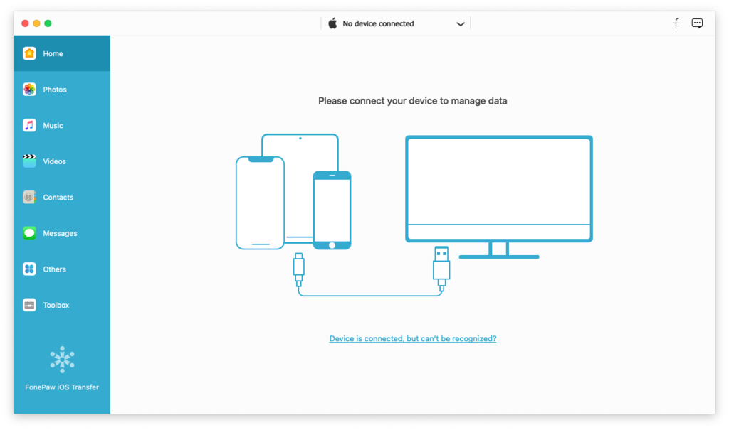 FonePaw iOS Transfer Homepage