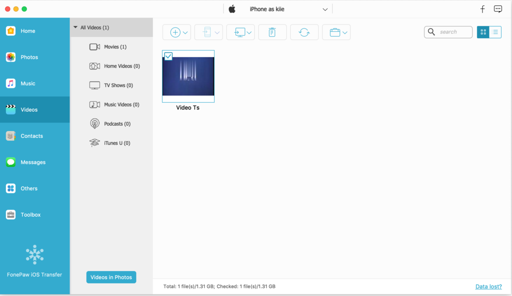 FonePaw iOS Transfer Homepage