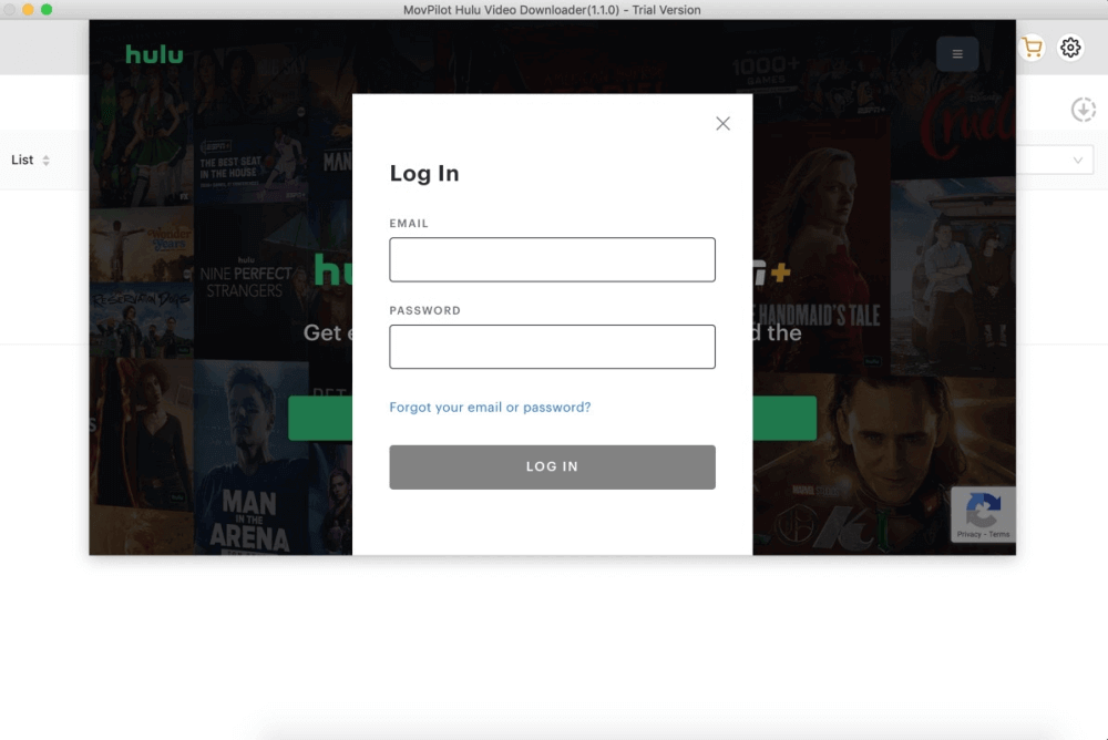 Huluのアカウントでサインイン