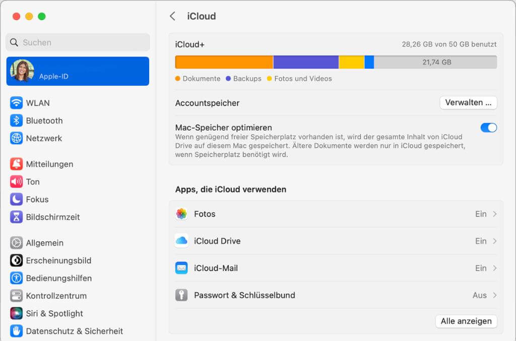 Mac Papierkorb wiederherstellen mit iCloud Backup