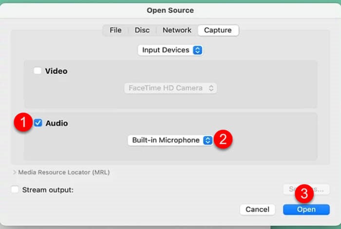 Open VLC Source on Mac