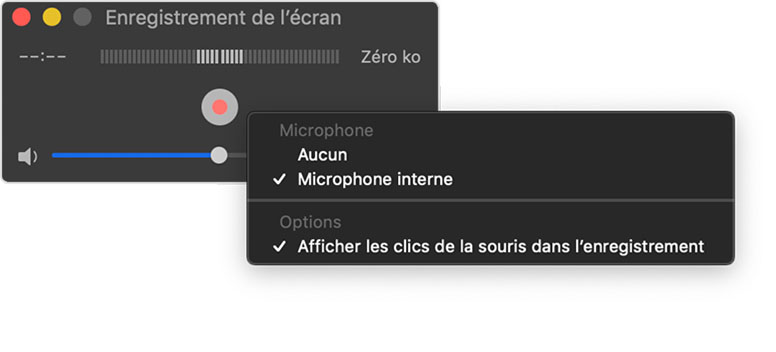 Enregistrer l’écran Mac avec le microphone via QuickTime