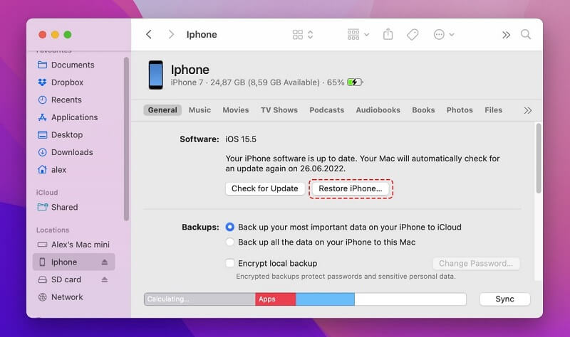 Restore iPhone From iTunes Mac