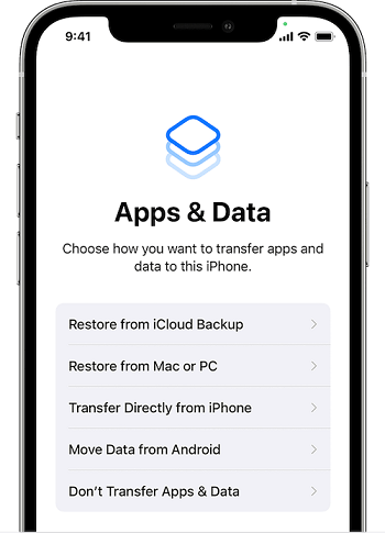 Restore iPhone from iCloud Backup