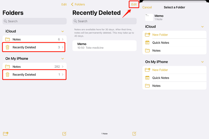 How to Recover Deleted Notes on iPhone in 30 Days
