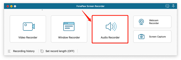 Select Audio Recorder Mac