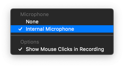 Choose Microphone QuickTime