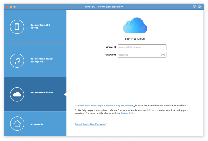 fonepaw iphone data recovery code mac