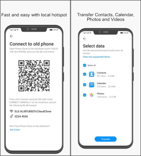 Transfer Data with Huawei Phone Clone