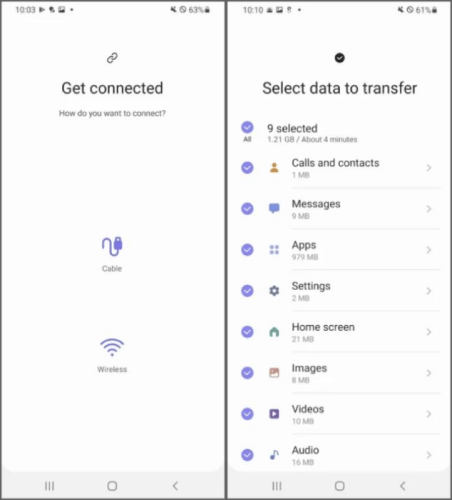 Transfer Data with Samsung Smart Switch