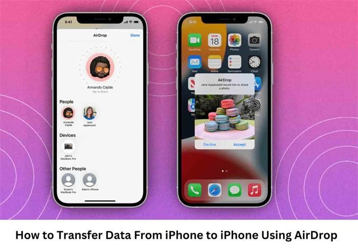 Transfer iPhone Data AirDrop