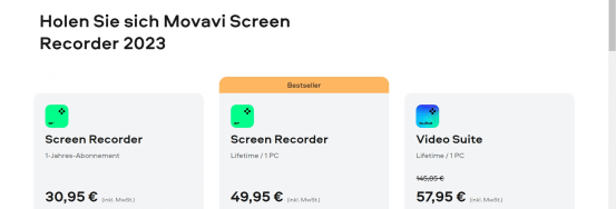 Zahlungsplan von Monavi Screen Recorder